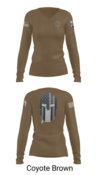 Women's Long Sleeve Vneck Shirt, , National Guard, Teamtime, Team time, sublimation, custom sports apparel, team uniforms, spirit wear, spiritwear, sports uniforms, custom shirts, team store, custom team store, fundraiser sports, apparel fundraiser