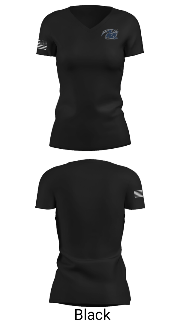 Women's Short Sleeve Vneck Shirt, Henry F Moss Middle School Football, Football, Teamtime, Team time, sublimation, custom sports apparel, team uniforms, spirit wear, spiritwear, sports uniforms, custom shirts, team store, custom team store, fundraiser sports, apparel fundraiser