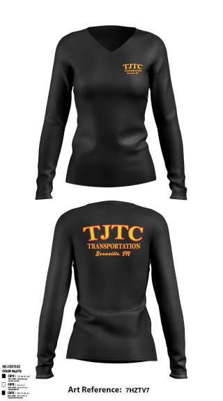 Women's Long Sleeve Vneck Shirt, TJTC TRANSPORTATION LLC, , Teamtime, Team time, sublimation, custom sports apparel, team uniforms, spirit wear, spiritwear, sports uniforms, custom shirts, team store, custom team store, fundraiser sports, apparel fundraiser