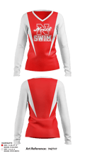 North Attleborough High School Swimming 66715277 Women's Long Sleeve V-neck Shirt - 50