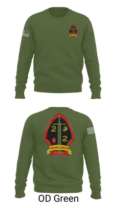 2nd battalion 2nd marines 57428370 Crew Neck Sweatshirt - 10