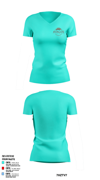 Women's Short Sleeve Vneck Shirt, Avalos Flooring, , Teamtime, Team time, sublimation, custom sports apparel, team uniforms, spirit wear, spiritwear, sports uniforms, custom shirts, team store, custom team store, fundraiser sports, apparel fundraiser