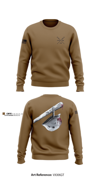 Crew Neck Sweatshirt, 2nd PLT Baseterds, National Guard, Teamtime, Team time, sublimation, custom sports apparel, team uniforms, spirit wear, spiritwear, sports uniforms, custom shirts, team store, custom team store, fundraiser sports, apparel fundraiser