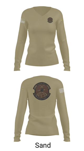 Women's Long Sleeve Vneck Shirt, , Air Force, Teamtime, Team time, sublimation, custom sports apparel, team uniforms, spirit wear, spiritwear, sports uniforms, custom shirts, team store, custom team store, fundraiser sports, apparel fundraiser