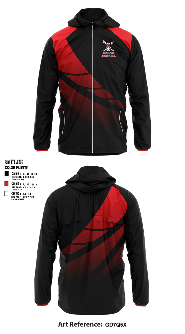 Windbreaker, Pirates, Football, Teamtime, Team time, sublimation, custom sports apparel, team uniforms, spirit wear, spiritwear, sports uniforms, custom shirts, team store, custom team store, fundraiser sports, apparel fundraiser