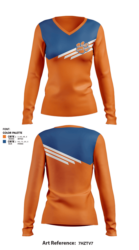 Women's Long Sleeve Vneck Shirt, Chilton County High School Band, Spirit Store, Teamtime, Team time, sublimation, custom sports apparel, team uniforms, spirit wear, spiritwear, sports uniforms, custom shirts, team store, custom team store, fundraiser sports, apparel fundraiser