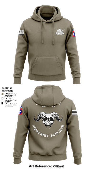 ALPHA BTRY, 2-319th AFAR 68475694 Hoodie - 4