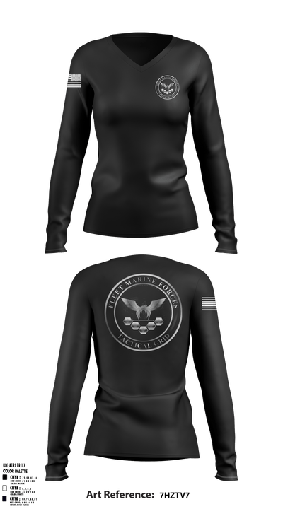 FMF Tactical Grid 52624350 Women's Long Sleeve V-neck Shirt - 54