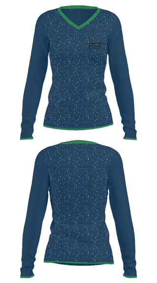 Women's Long Sleeve Vneck Shirt, Poland Regional High School Field Hockey, Field Hockey, Teamtime, Team time, sublimation, custom sports apparel, team uniforms, spirit wear, spiritwear, sports uniforms, custom shirts, team store, custom team store, fundraiser sports, apparel fundraiser