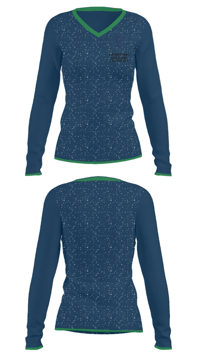 Poland Regional High School Field Hockey 32374255 Women's Long Sleeve V-neck Shirt - 23
