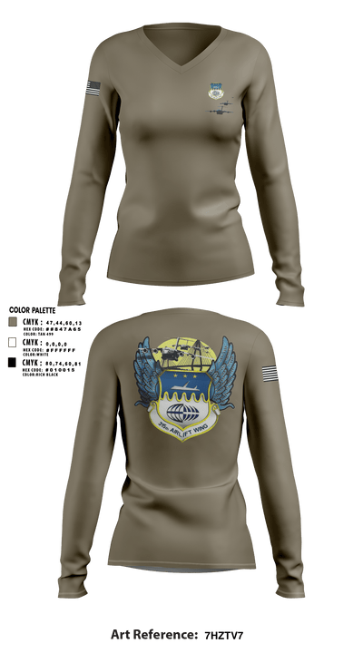 315th Airlift Wing/315th Maintenance Group 82634422 Women's Long Sleeve V-neck Shirt - 49 (1)
