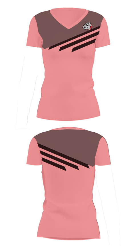 Women's Short Sleeve Vneck Shirt, Strathmore Bulldogs, Men's Volleyball, Teamtime, Team time, sublimation, custom sports apparel, team uniforms, spirit wear, spiritwear, sports uniforms, custom shirts, team store, custom team store, fundraiser sports, apparel fundraiser