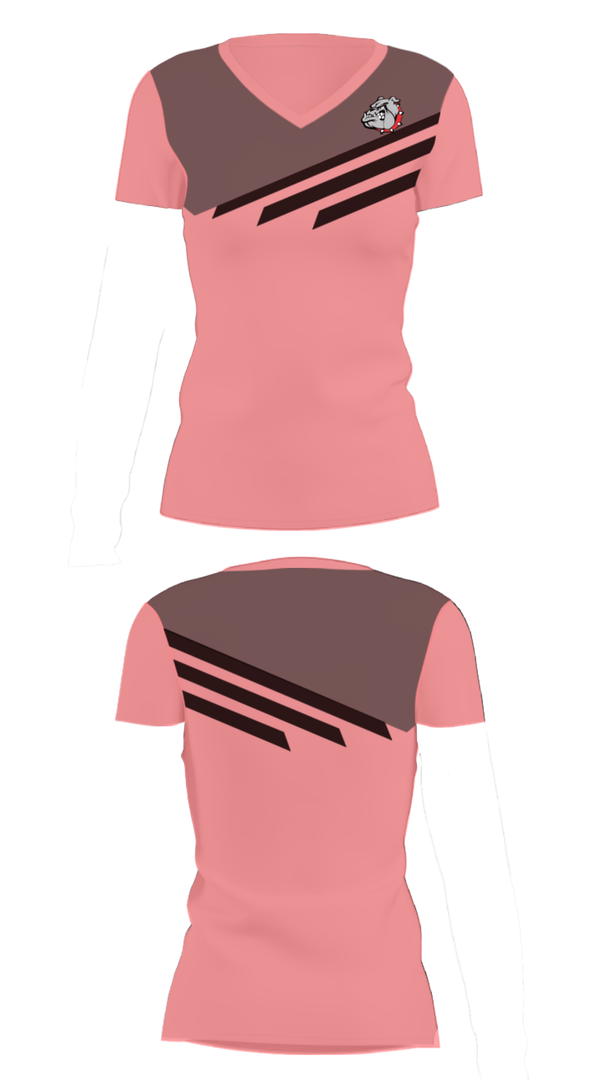 Women's Short Sleeve Vneck Shirt, Strathmore Bulldogs, Men's Volleyball, Teamtime, Team time, sublimation, custom sports apparel, team uniforms, spirit wear, spiritwear, sports uniforms, custom shirts, team store, custom team store, fundraiser sports, apparel fundraiser