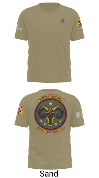 Towson Composite Squadron 17976164 Short Sleeve Performance Shirt - 36