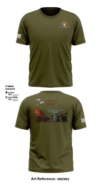 C Co, 2-70th AR, 2 ABCT, 1 ID 35817119 Short Sleeve Performance Shirt - 2