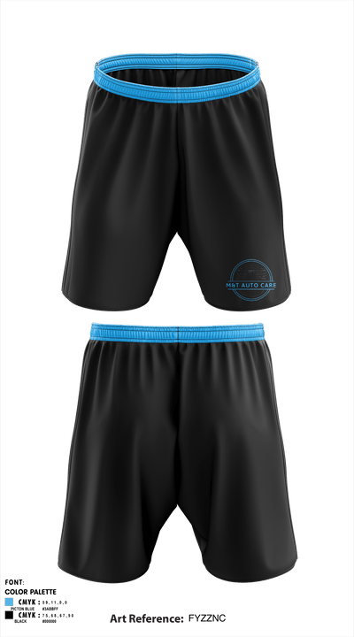 M&T Autocare 16110512 Athletic Shorts With Pockets - 1