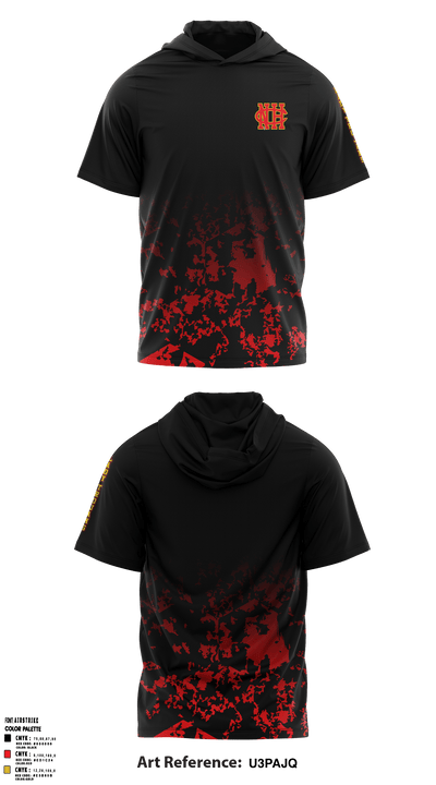 North College Hill High School Basketball 13999422 Short Sleeve Performance Shirt with hood - 1