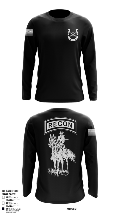 1-635th Scout Platoon 89807222 Long Sleeve Performance Shirt - 2
