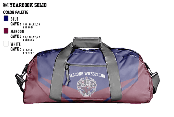 Duffle Bag, Scripps Ranch High School Wrestling, Wrestling, Teamtime, Team time, sublimation, custom sports apparel, team uniforms, spirit wear, spiritwear, sports uniforms, custom shirts, team store, custom team store, fundraiser sports, apparel fundraiser