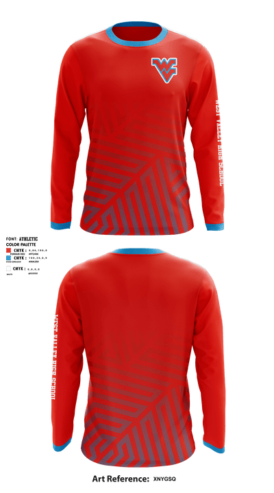 West Valley High School Wrestling 73080720 Long Sleeve Rash Guard Shirt - 1
