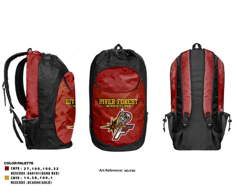 Gear Bag, River Forest High School Wrestling, Wrestling, Teamtime, Team time, sublimation, custom sports apparel, team uniforms, spirit wear, spiritwear, sports uniforms, custom shirts, team store, custom team store, fundraiser sports, apparel fundraiser