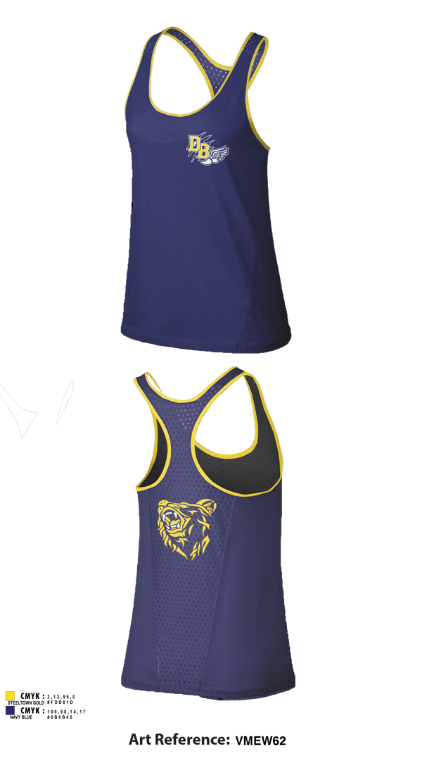 Women's Track Singlet, David Brearley High School Track, Track & Field, Teamtime, Team time, sublimation, custom sports apparel, team uniforms, spirit wear, spiritwear, sports uniforms, custom shirts, team store, custom team store, fundraiser sports, apparel fundraiser