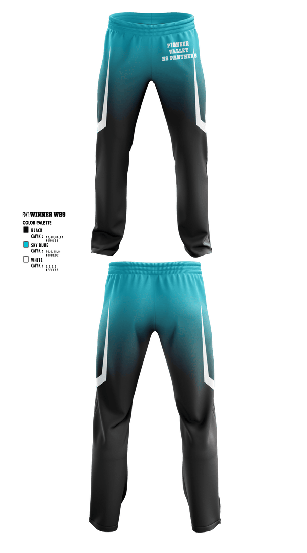 Sweatpants, Pioneer Valley HS Panthers, Women's Basketball, Teamtime, Team time, sublimation, custom sports apparel, team uniforms, spirit wear, spiritwear, sports uniforms, custom shirts, team store, custom team store, fundraiser sports, apparel fundraiser