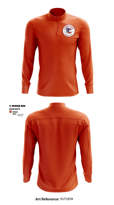 Chester High School Cheer 46279495 Quarter Zip Jacket - 1