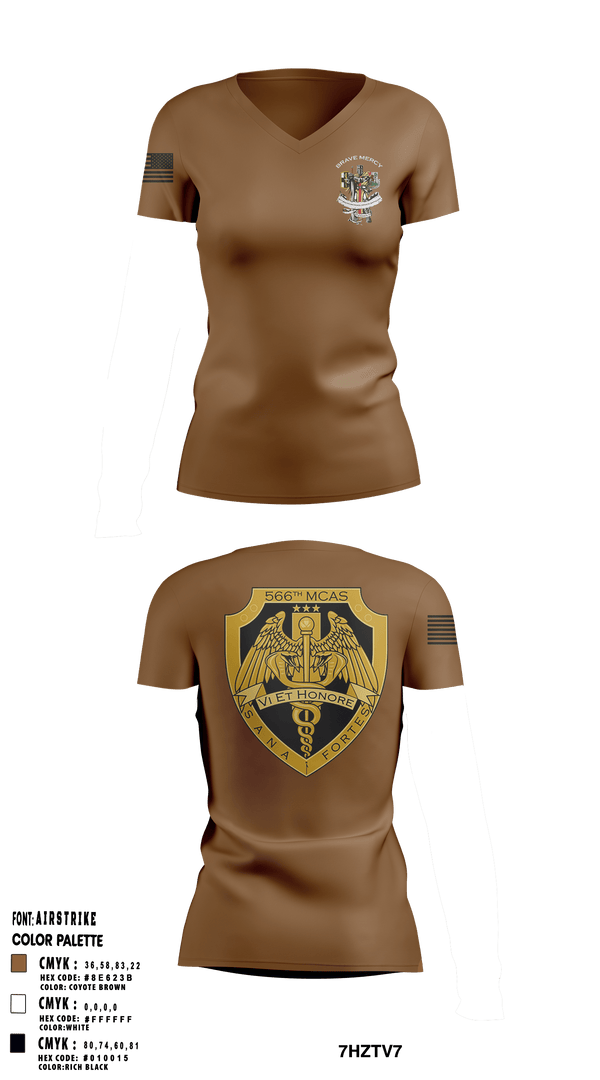 Women's Short Sleeve Vneck Shirt, 566 MCAS, Army, Teamtime, Team time, sublimation, custom sports apparel, team uniforms, spirit wear, spiritwear, sports uniforms, custom shirts, team store, custom team store, fundraiser sports, apparel fundraiser