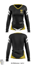Edinburg Junior High School Softball 9337728 Women's Long Sleeve V-neck Shirt - 1