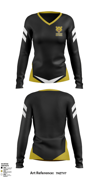 Women's Long Sleeve Vneck Shirt, Edinburg Junior High School Softball, Softball, Teamtime, Team time, sublimation, custom sports apparel, team uniforms, spirit wear, spiritwear, sports uniforms, custom shirts, team store, custom team store, fundraiser sports, apparel fundraiser