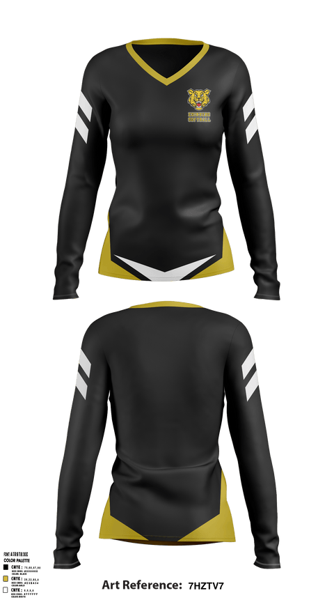 Women's Long Sleeve Vneck Shirt, Edinburg Junior High School Softball, Softball, Teamtime, Team time, sublimation, custom sports apparel, team uniforms, spirit wear, spiritwear, sports uniforms, custom shirts, team store, custom team store, fundraiser sports, apparel fundraiser