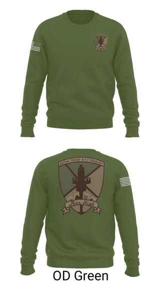 Crew Neck Sweatshirt, , Army, Teamtime, Team time, sublimation, custom sports apparel, team uniforms, spirit wear, spiritwear, sports uniforms, custom shirts, team store, custom team store, fundraiser sports, apparel fundraiser