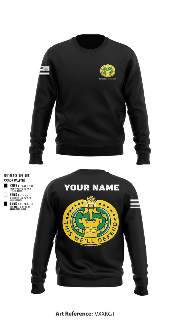 Crew Neck Sweatshirt, DET 6 CO F 3 BN 485 REGT, , Teamtime, Team time, sublimation, custom sports apparel, team uniforms, spirit wear, spiritwear, sports uniforms, custom shirts, team store, custom team store, fundraiser sports, apparel fundraiser