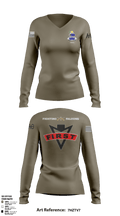 Fighting Falcons 2-39 IN 61217991 Women's Long Sleeve V-neck Shirt - 2