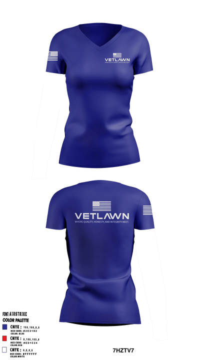 Vetlawn 83001110 Women's Short Sleeve V-neck Shirt - 3