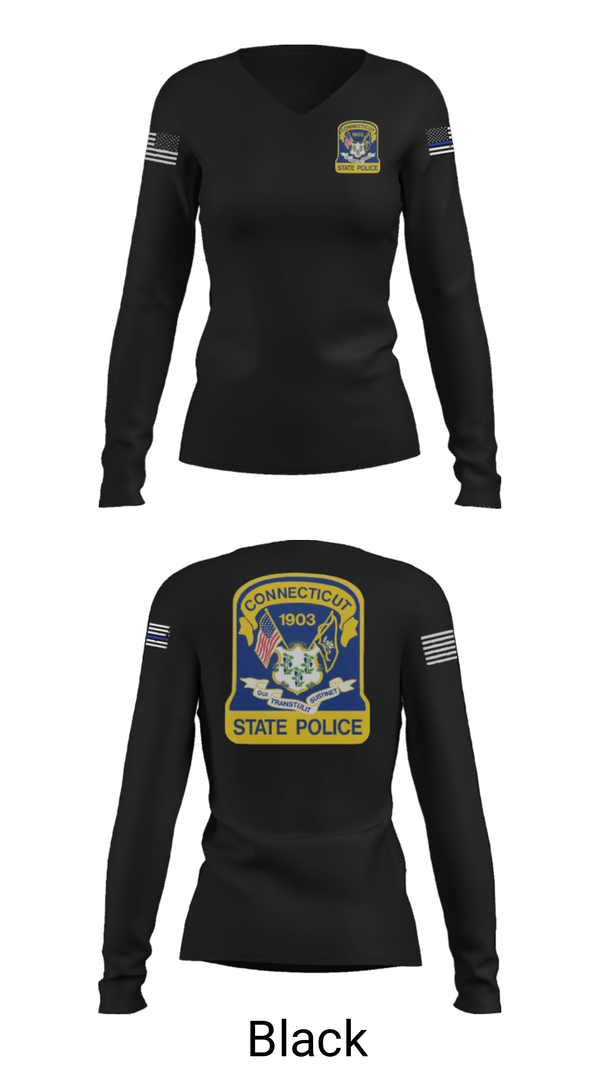 Women's Long Sleeve Vneck Shirt, , Police, Teamtime, Team time, sublimation, custom sports apparel, team uniforms, spirit wear, spiritwear, sports uniforms, custom shirts, team store, custom team store, fundraiser sports, apparel fundraiser