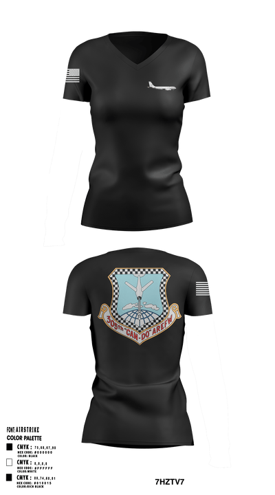305 ARW 90147212 Women's Short Sleeve V-neck Shirt - 1