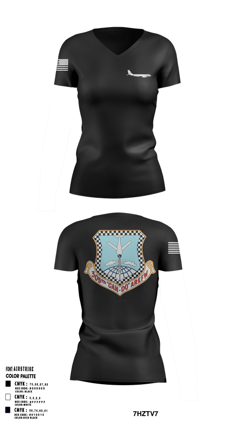 Women's Short Sleeve Vneck Shirt, 305 ARW, , Teamtime, Team time, sublimation, custom sports apparel, team uniforms, spirit wear, spiritwear, sports uniforms, custom shirts, team store, custom team store, fundraiser sports, apparel fundraiser