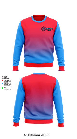 Crew Neck Sweatshirt, Elemental HVAC, , Teamtime, Team time, sublimation, custom sports apparel, team uniforms, spirit wear, spiritwear, sports uniforms, custom shirts, team store, custom team store, fundraiser sports, apparel fundraiser
