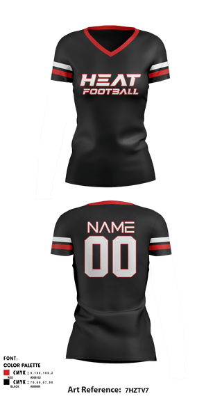 Women's Short Sleeve Vneck Shirt, Gulf Coast Heat Flag Football, Football, Teamtime, Team time, sublimation, custom sports apparel, team uniforms, spirit wear, spiritwear, sports uniforms, custom shirts, team store, custom team store, fundraiser sports, apparel fundraiser