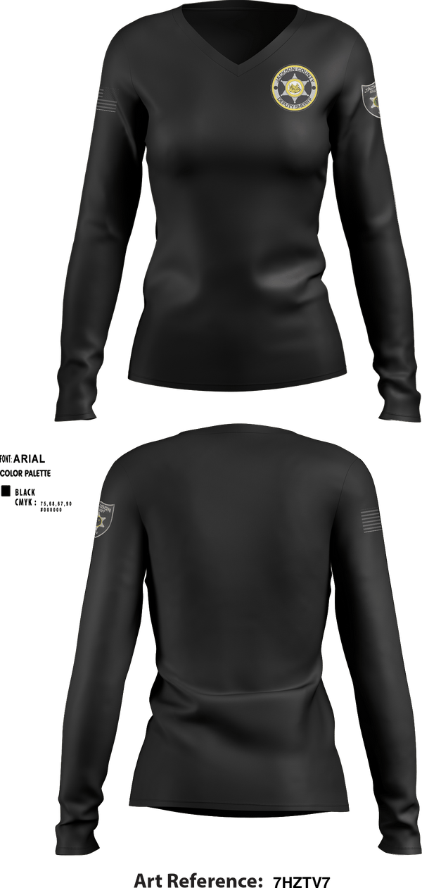 Women's Long Sleeve Vneck Shirt, , Police, Teamtime, Team time, sublimation, custom sports apparel, team uniforms, spirit wear, spiritwear, sports uniforms, custom shirts, team store, custom team store, fundraiser sports, apparel fundraiser