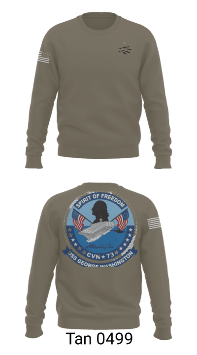 USS GEORGE WASHINGTON INFORMATION TECHNICIANS 62071140 Crew Neck Sweatshirt - 11
