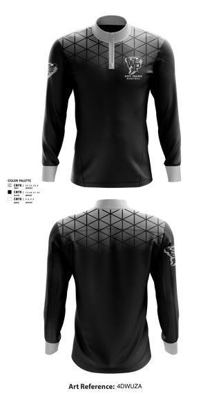 Quarter Zip Jacket, West Prairie Senior High School Basketball, Women's Basketball, Teamtime, Team time, sublimation, custom sports apparel, team uniforms, spirit wear, spiritwear, sports uniforms, custom shirts, team store, custom team store, fundraiser sports, apparel fundraiser
