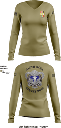 345th MCGA 98196690 Women's Long Sleeve V-neck Shirt - 7