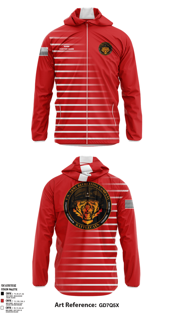 Windbreaker, Evansville Army Recruiting Company, , Teamtime, Team time, sublimation, custom sports apparel, team uniforms, spirit wear, spiritwear, sports uniforms, custom shirts, team store, custom team store, fundraiser sports, apparel fundraiser