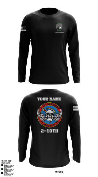 Long Sleeve Performance Shirt, D Co 2-13 AV REGT, Army, Teamtime, Team time, sublimation, custom sports apparel, team uniforms, spirit wear, spiritwear, sports uniforms, custom shirts, team store, custom team store, fundraiser sports, apparel fundraiser