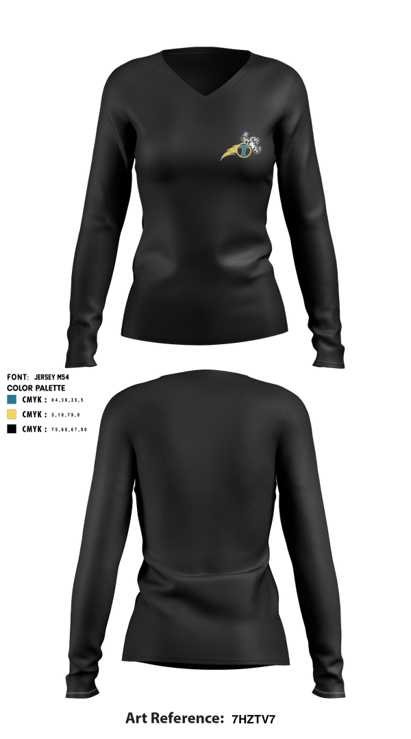 Women's Long Sleeve Vneck Shirt, NE Thunder Football, Football, Teamtime, Team time, sublimation, custom sports apparel, team uniforms, spirit wear, spiritwear, sports uniforms, custom shirts, team store, custom team store, fundraiser sports, apparel fundraiser