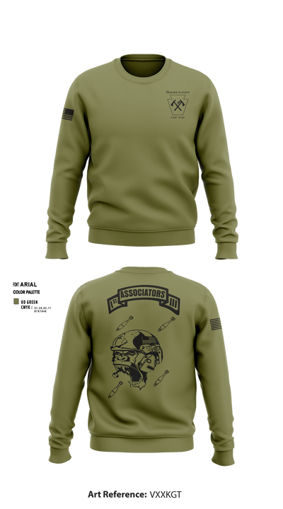 1-111th IN BN ** 38506759 Crew Neck Sweatshirt - 7