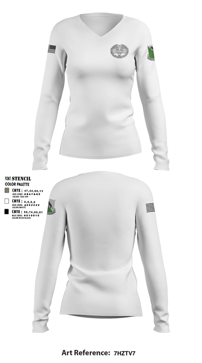 Medic 90130615 Women's Long Sleeve V-neck Shirt - 2